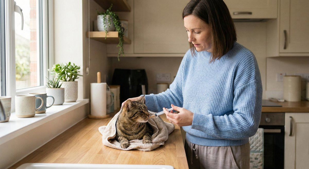 Vet nurse providing professional pet care